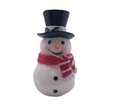 China Christmas Gift BPA Free LED Snowman Figure Toy Christmas Custom Plastic Flashing Gift For Kids for sale