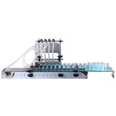 China T200A 4Heads Small Scale Food Glass Bottle Vial Beverage Juice Perfume Essential Oil Liquid Filling Machine With Conveyor for sale