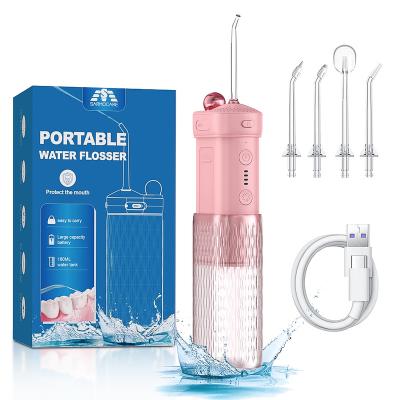 China New Household Portable Rechargeable IPX7 Teeth Cleanser Dental Water Flosser Compact Travel Oral Irrigator for sale