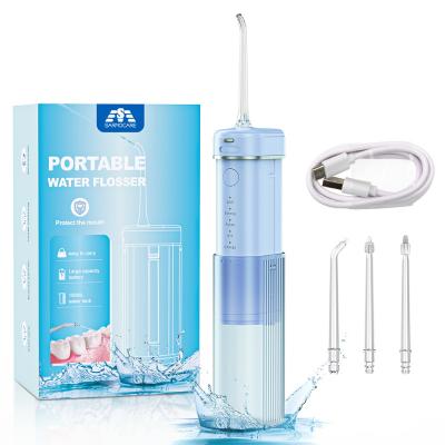 China Household Rechargeable With Multiple Nozzles Portable USB Teeth Flossing Pick Electric Dental Water Flosser for sale