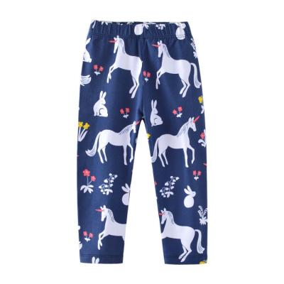 China Breathable Custom Logo Label Cotton Fabric Kids Stacked Print Baby Leggings For Kids for sale