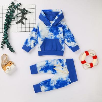 China Amazon Good Quality Nice Casual Custom Kids Fall Down Suit Boys Hooded Hoodie Long Sleeve Pants Suit Autumn Winter Kids Wear for sale