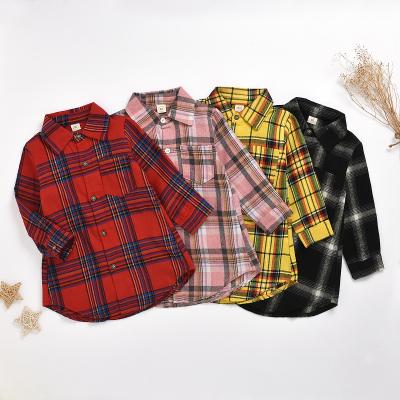 China Classic Casual Lumberjack Red Tops Clothes Children Plaid Kid Shirts Breathable Custom Flannel Shirts Boys Kids Kids Plaid Shirts for sale