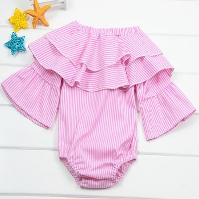 China Lovely New Arrival Cute Pink Printing Newborn Baby Rompers Baby Rompers Summer Headband Toddler Overalls for sale