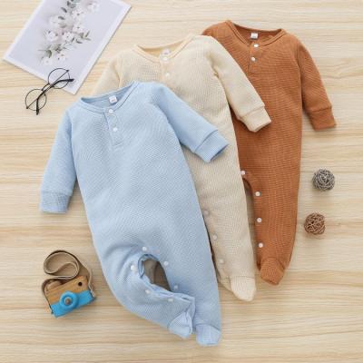 China Breathable High Quality New Infant Sleeper Newborn Baby Clothes Knit Pure Cotton Baby Onesie Color Rompers Kids Overalls for sale