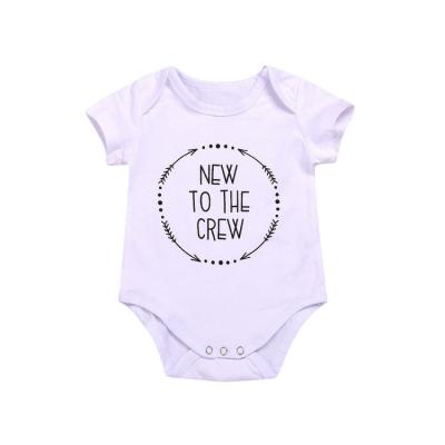 China Breathable Cute Newborn Toddler Cartoon Clothes Summer Cotton Baby Rising Short Sleeve Thin Jumpsuits Print for sale