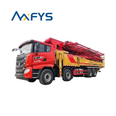 China Hotels 48m Truck Mounted Concrete Pump Truck HB48 Power Steering Pump Man Truck for sale