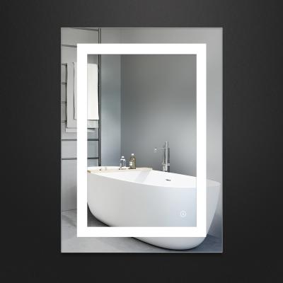 China Illuminated Backlit Led Makeup Mirror Wall Mounted Lighted Touch Mirror LED Bathroom Decorative Mirror for sale