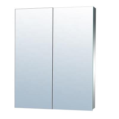 China Good Quality Wall Mounted Double Door Stainless Steel Mirror Cabinet For Bathroom Mirror Use Framed Cabinet for sale