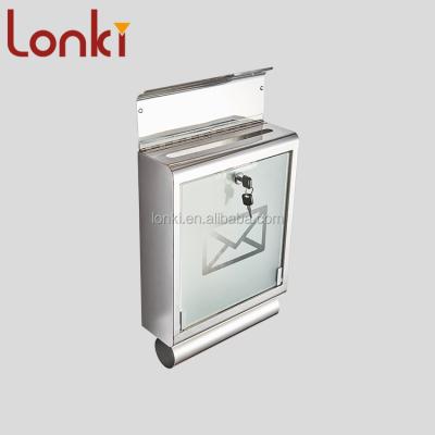 China Stainless Steel Wall Mounted Waterproof Lockable Mailbox Outdoor Mail Letter Box Idea Box for sale