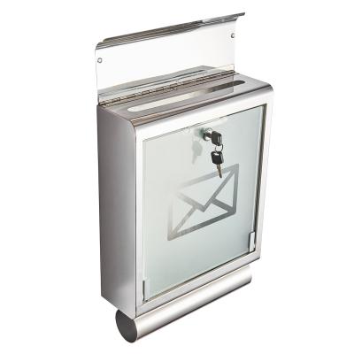 China Wall Mounted Temperating Glass Mailbox Letter Box Mail Box for sale