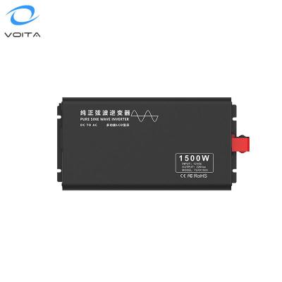 China high frequency off grid solar inverter 12v 24v dc to ac 110v 220v 1500w pure sine wave inverter 360*173*76mm for sale