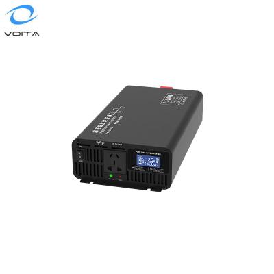 China Short Circuit 12v 24v DC To 220v 230v AC Off Grid Power Inverter 1500w Pure Sine Wave Inverter for sale