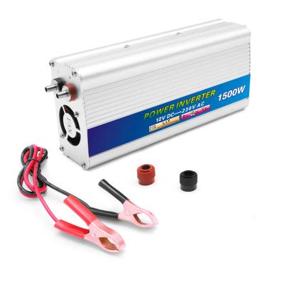 China Aluminum Alloy Shell High Efficiency 12v 24v to 220v 1500w Modified Power Inverter for sale