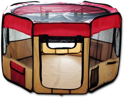 China Breathable Portable Foldable Pet Playpen Exercise Pen Kennel + Carrying Case for Larges Dogs Small Puppies/Cats for sale