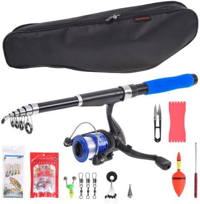 China Outdoor Fishing Rod and Reel Combos Carbon Fiber Telescopic Fishing Rod with Combo Reel Saltwater Saltwater Freshwater Kit for sale