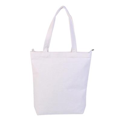 China Hot Wholesale Eco Friendly Shopping Handbag Cotton Bag 16oz Cotton Canvas Tote Bags With Pocket And Zipper for sale