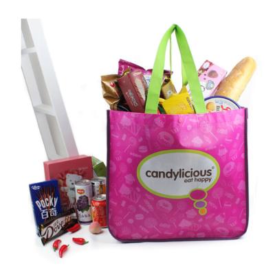 China Wholesale Custom Round Nonwoven Handled/Die Cut Corner Bag Snack Candy Candy Packaging Bag for sale