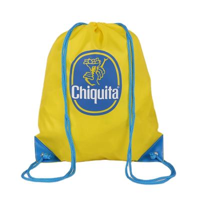 China Travel Waterproof Promotional Shoe Bag Nylon Drawstring Sports Bag for sale