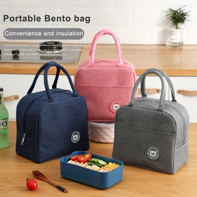 China New Thermal Insulated Lunch Container Tote Cooler Handbag Bento Pouch Lunch Container School Food Storage Bags New Waterproof Portable Lunch Bag for sale