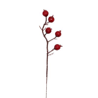 China Eco-Friendly Artificial Red Berry Stems Burgundy Great for Festival and Christmas Ceremony Decoration Tree Decorations Opens Wedding Holidays for sale