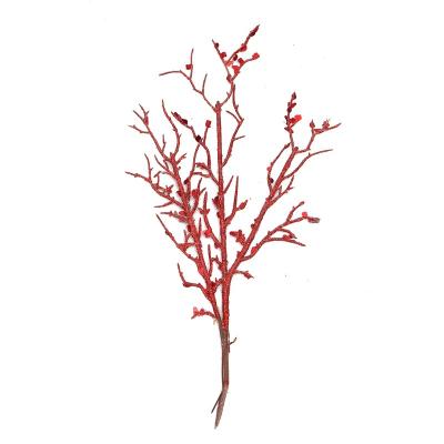 China Red Eco-Friendly Burgundy Ceremony Christmas Tree Decorations Berry Picks Holly Berries Stems Burgundy Grand Opens Wedding Holiday Season for sale