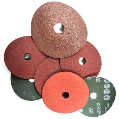 Chine Disque métallique en fibres de 125 mm pour le grès de bois et de pierre 40 -120 / broyage de surface sur mesure à vendre