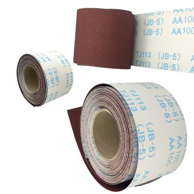 China Min 100mm JB5 rollo de tela abrasiva de óxido de aluminio para el pulido de madera en venta