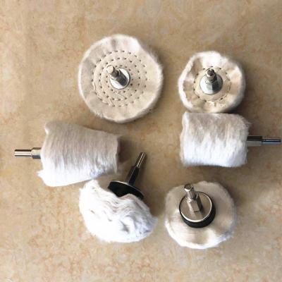 China OBM Customized T-Shaped Pad Cotton Buffing Drill Polishing Wheel with 1/4