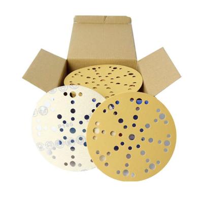 China Op maat gemaakte ondersteuning 6 inch 17 holes Hook and Loop Sanding Discs voor auto putty polishing Te koop