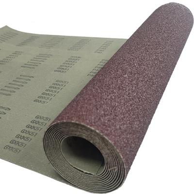 China Papel de arena seco rollo de tela abrasiva rollo calcinado de óxido de aluminio revestido de papel de arena Jumbo en venta