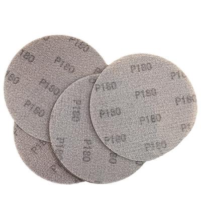 China Disc Hook Loop Dust Free Aluminum Oxide P40-P800 Grit Mesh Sanding Disc for Polishing 6/9 Inch Screen for sale