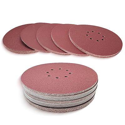 China Contacte-nos para 9 polegadas 8 Hole Hook e Loop Papel de areia 60 80 120 240 Grit Sanding Disc à venda