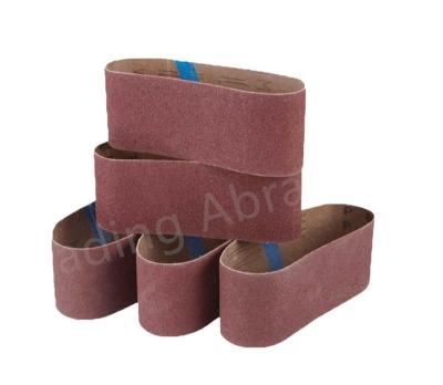 China 80 grit 4x36 Inch Aluminum Oxide Sanding Belts for Sander Customization Package Blue for sale