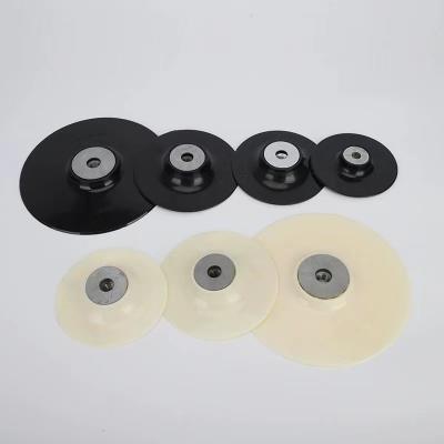 China Black Medium Flexible Density Backing Pad M14 Thread Sandpaper Grinding Disc Polishing Pad Buffing Wheel for sale