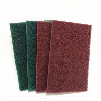 China Customized Support ODM 6x9inch150x230MM Red Gray Green Non Woven Hand Polishing Pad for sale