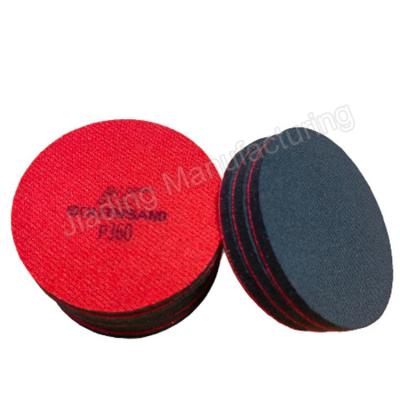 China Red Black Round 5inch 6inch Double Side Sponge Pad Disc Mirka Foam Wet Dry Sanding Block for sale