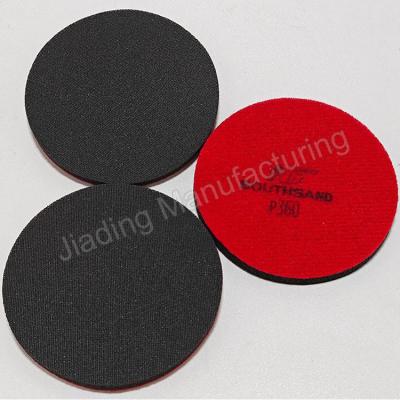 China Round 6 inch 500 grit Wet Dry Sandpaper Sanding Block Abrasive Sponge Pad for Polishing for sale