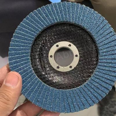 China 4''-7' Zirconia Flap Disc Sanding Disc voor roestvrij en metaal FLAP grootte 25X18MM Te koop