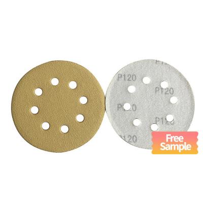 China 125 mm/5 INCH Lila Haken und Schleife Sandpapier Scheiben 40 60 80 120 Körnchen für Auto Polieren zu verkaufen