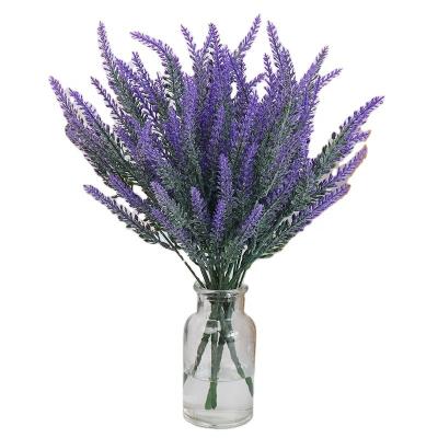 China Minimalist Amazon Hot Sale Indoor Outdoor Artificial Decoration Lavender Plant Plastic Lavender Flower for sale