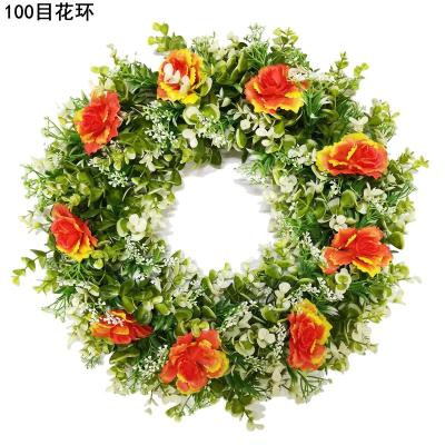 China Plastic Simulation Eucalyptus Garland Ornament Christmas Mall Garland Ornament Green Garland Ornament for sale