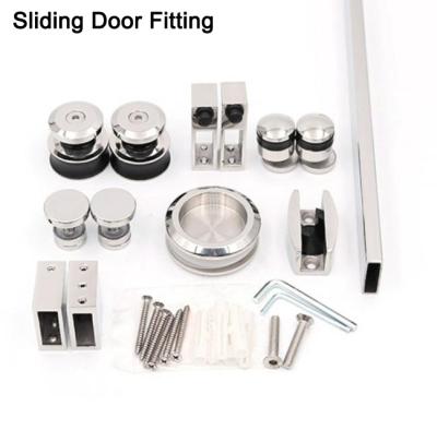 China Long Life Barn Hardware Device TK-YM001 Sliding Frameless Glass Door Hardware Accessories Bathroom Sliding Kit for sale