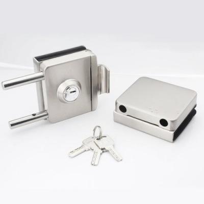 China Modern hot saling stainless steel office frameless glass door lock for double door for sale