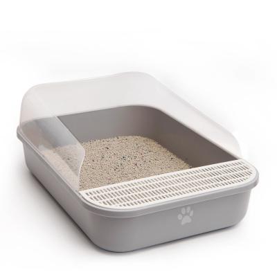 China Pet cleaning up Thicken cat toilet box trays simple cute cat litter box for sale