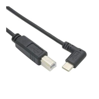 China LBT Printer 50cm 90 Degree Rectangle Type USB-C Male C Connector To USB 2.0 Male B Data Cable For Printer Computer for sale