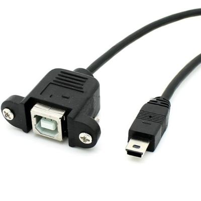 China Custom Mini Camera Angle USB Male To USB B Female Panel Mount Printer Printer With Screw Cable for sale