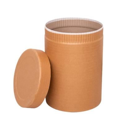 China Recyclable Exquisite Thickened Sealed Fiber Paper Drum Pharmaceutical And Chemical Cowhide Cardboard Packaging Drum With Lid for sale