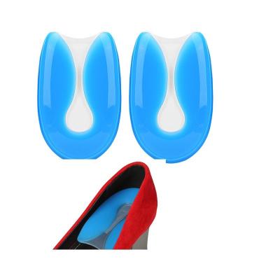 China Hot Selling U Yard Silicone Silicone Half Fascia Shock Pad Comfortable Soft Plantar Thick Heel Pain Relief Cush for sale