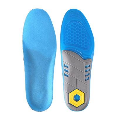 China High Elastic Shock Absorption Cushion Sports Insole Tape Non-slip Insole Soft Comfortable Three-Color Comfortable Massage Insole for sale